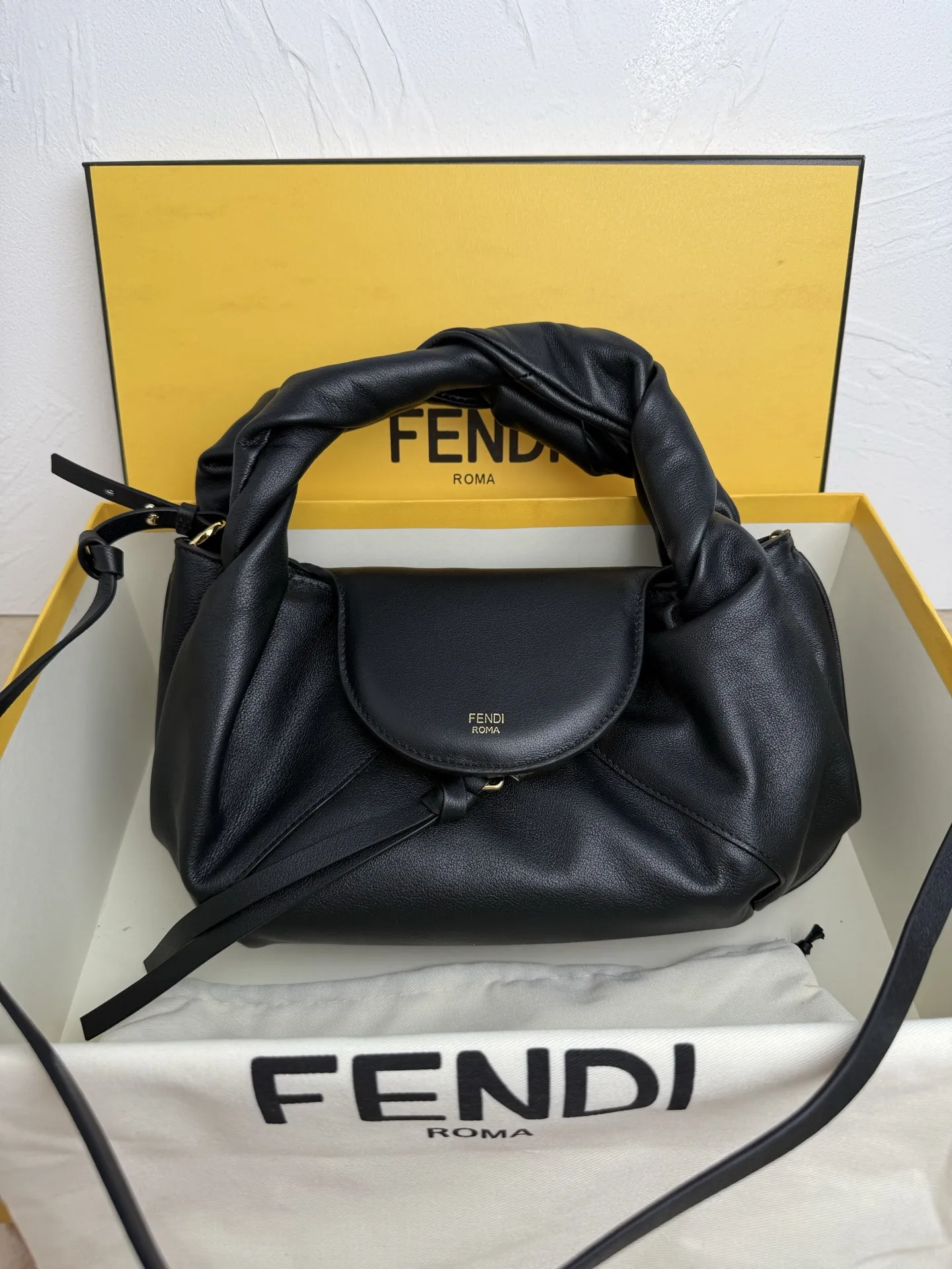 Fendi Spy Small Black leather bag 8BR838 - 图片 2
