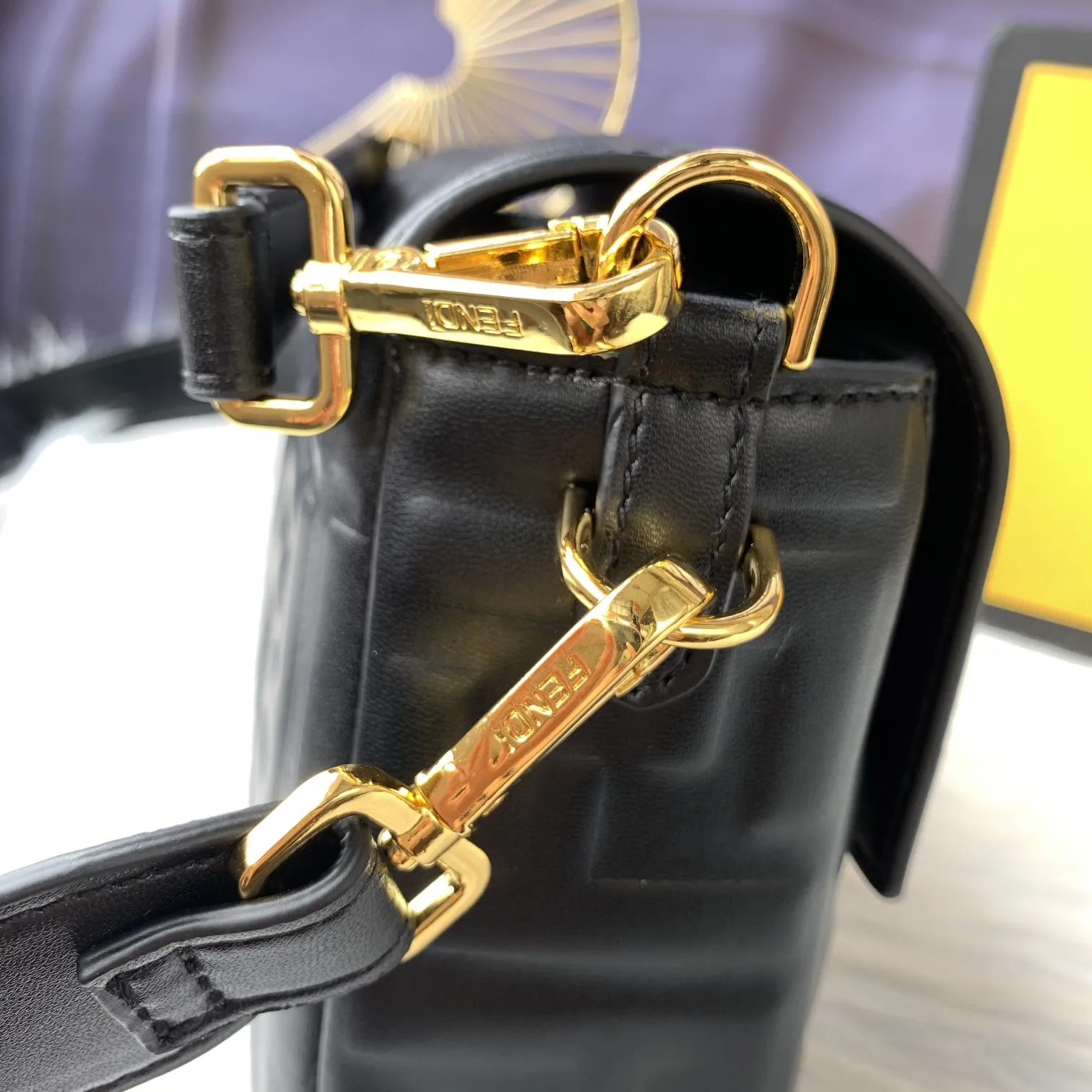 Fendi Baguette Black leather bag 8BR600 - Image 7