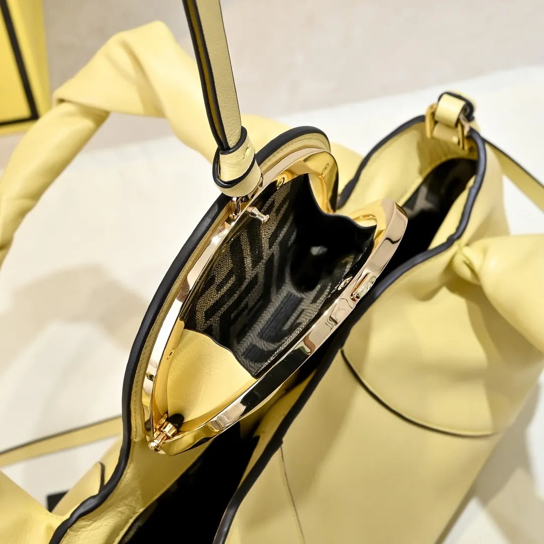 Fendi Spy Small Yellow leather bag 8BR838 - Image 7