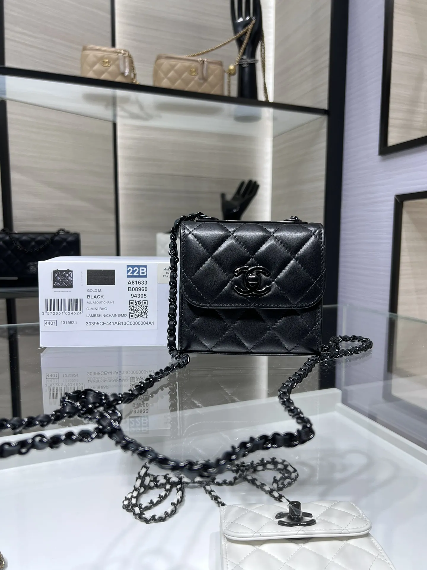 Alternative view of Chanel Quilted Lambskin Trendy Cc Mini Chain Wallet A81633