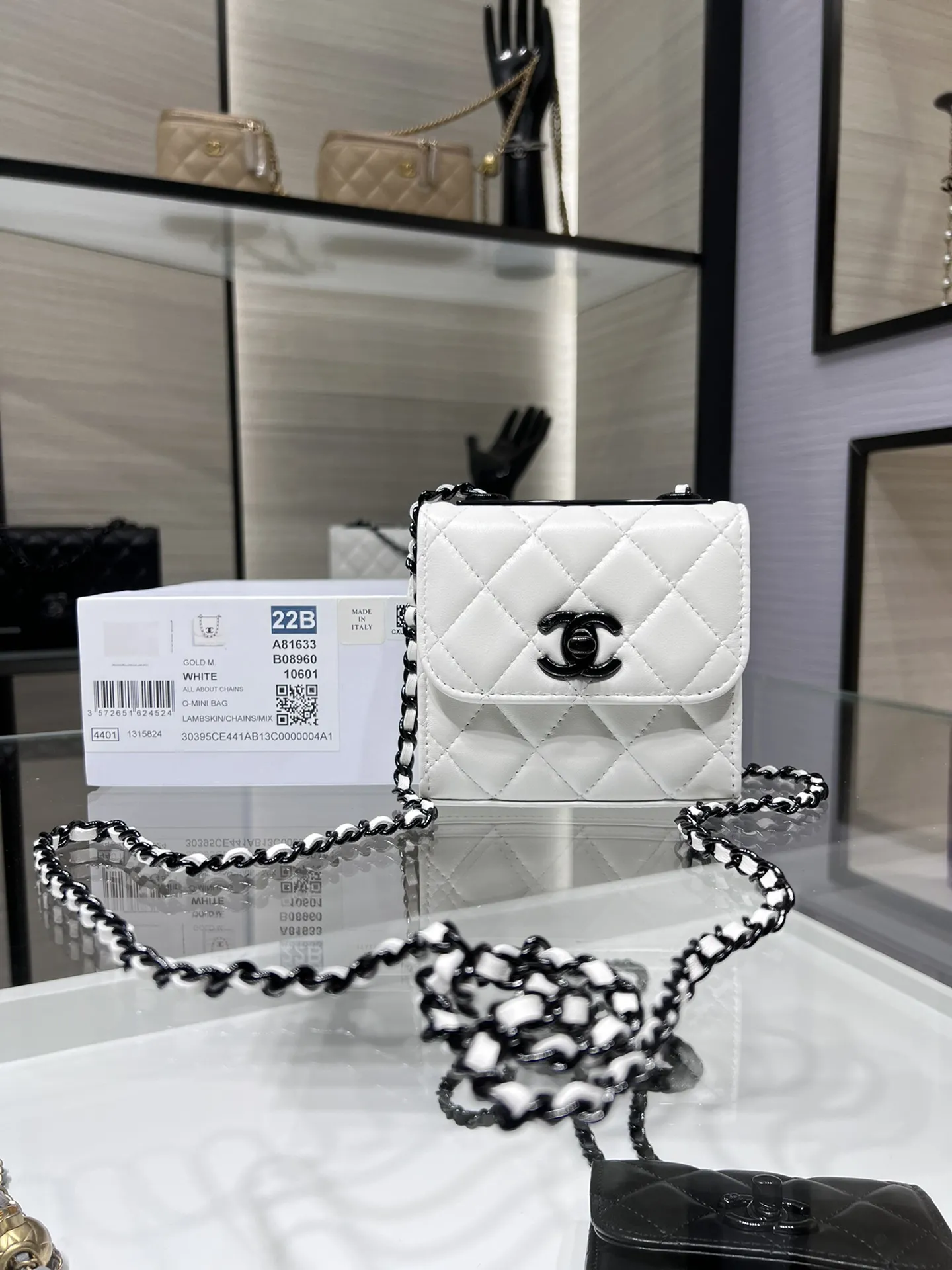 Alternative view of Chanel Quilted Lambskin Trendy Cc Mini Chain Wallet A81633