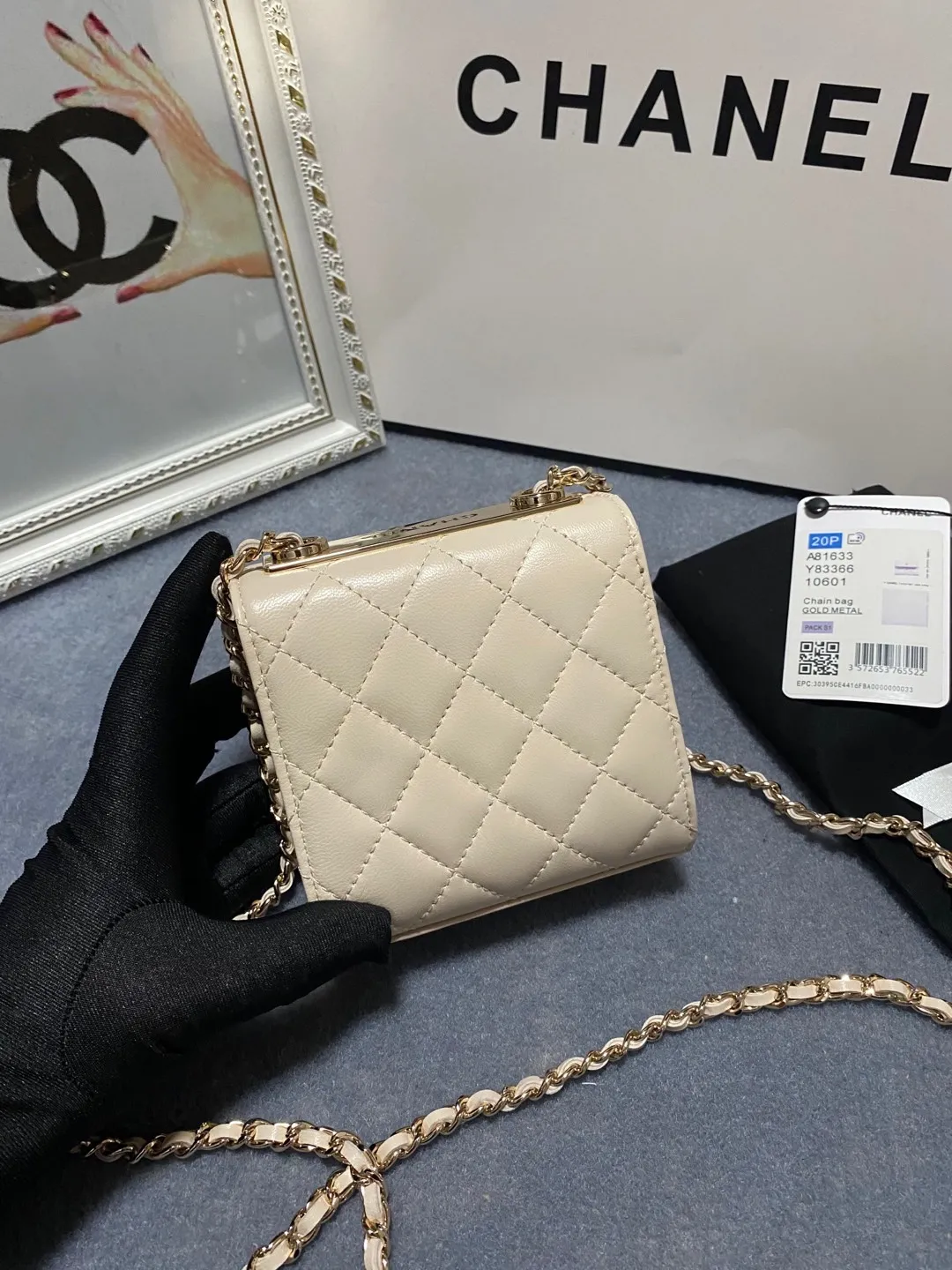 Chanel Quilted Lambskin Trendy Cc Mini Chain Wallet A81633 - 图片 3