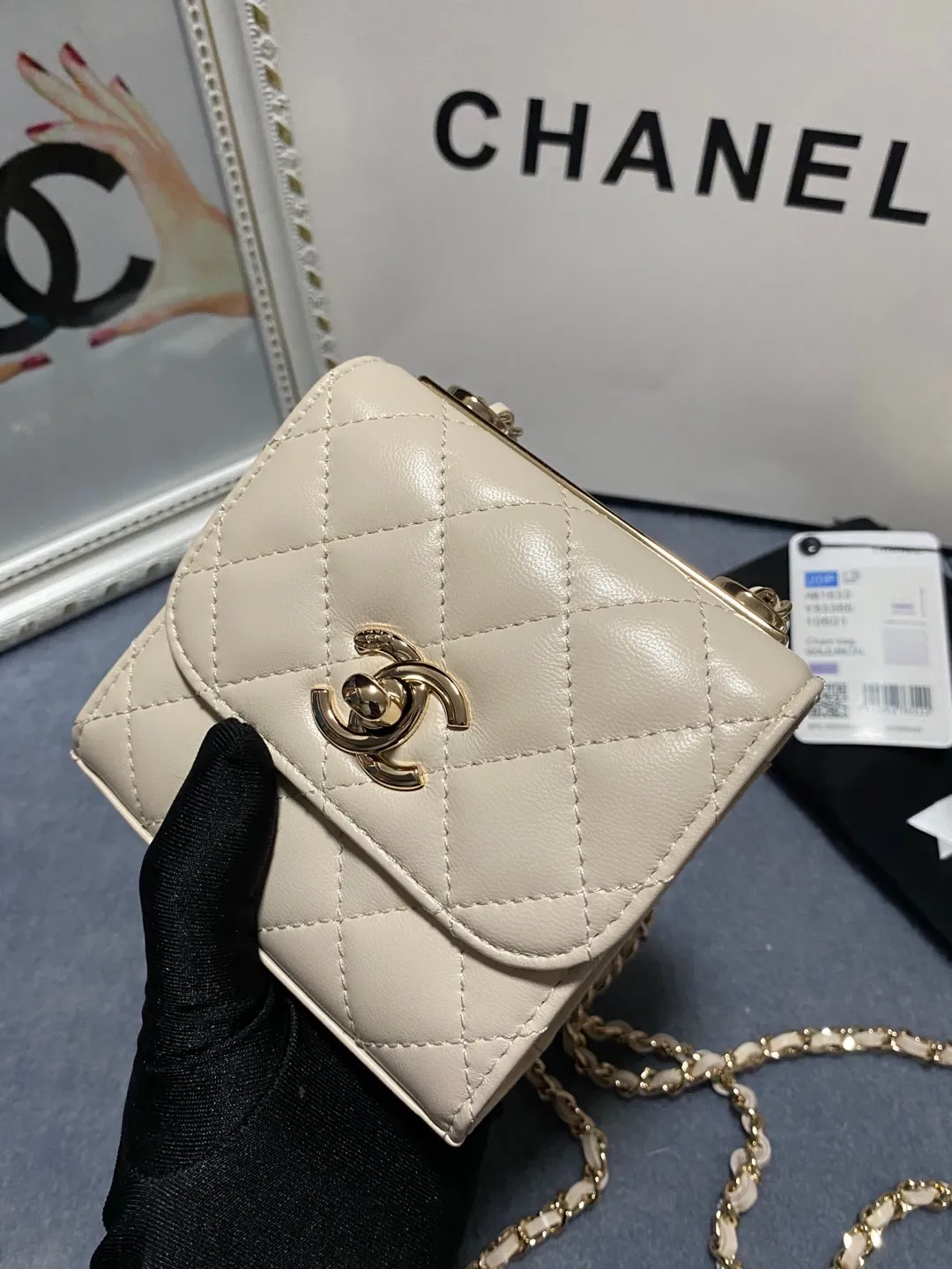 Chanel Quilted Lambskin Trendy Cc Mini Chain Wallet A81633 - 图片 4