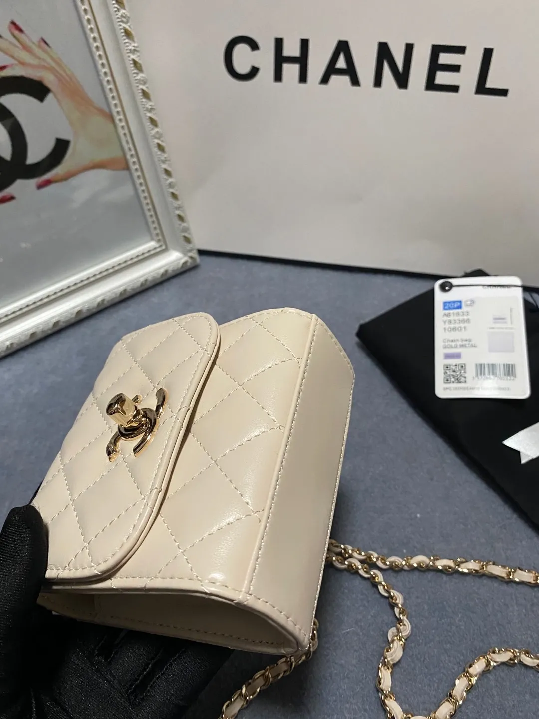 Chanel Quilted Lambskin Trendy Cc Mini Chain Wallet A81633 - 图片 7