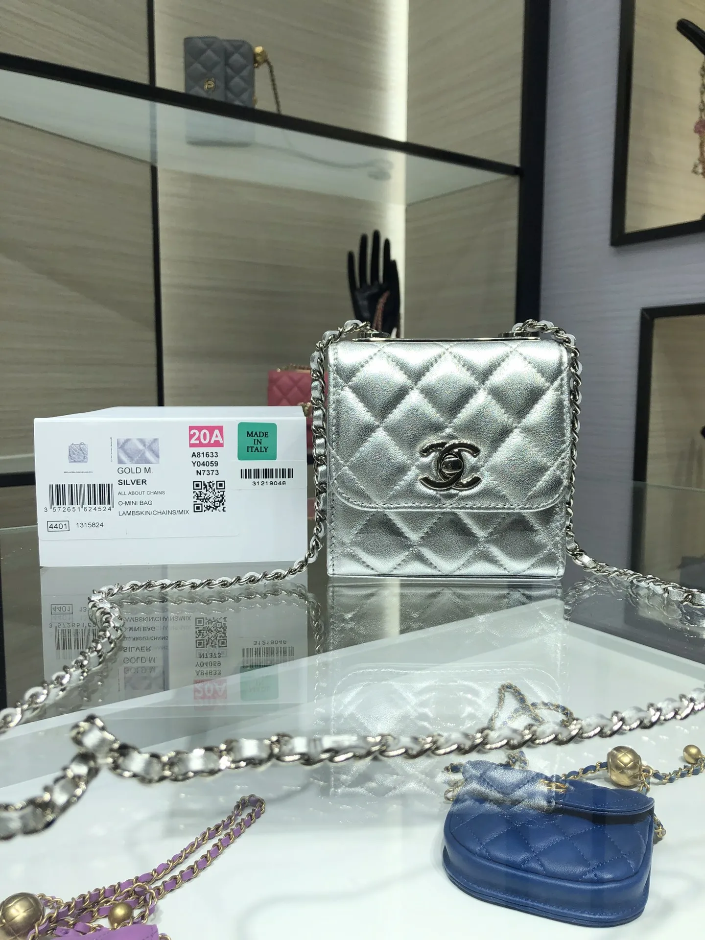 Alternative view of Chanel Quilted Lambskin Trendy Cc Mini Chain Wallet A81633