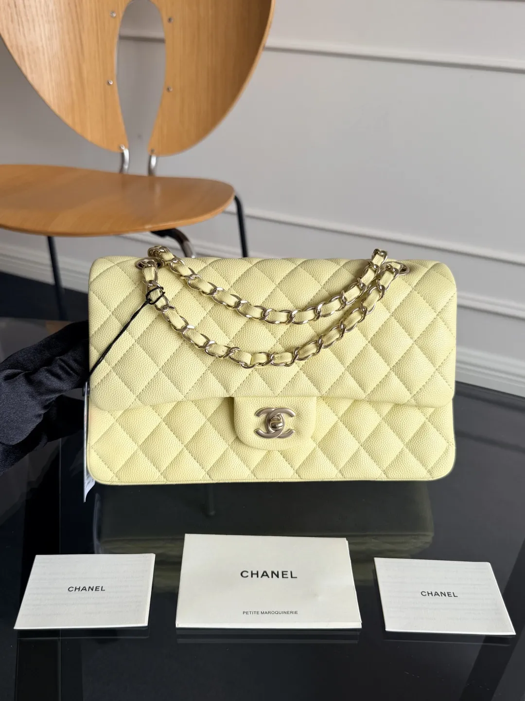CHANEL Classic Flap Handbag Medium Lambskin Gold A01112 - 图片 2