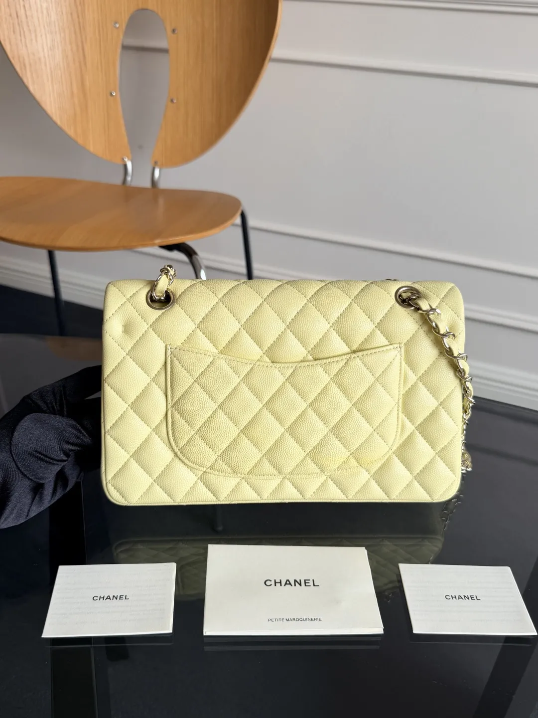 CHANEL Classic Flap Handbag Medium Lambskin Gold A01112 - 图片 4