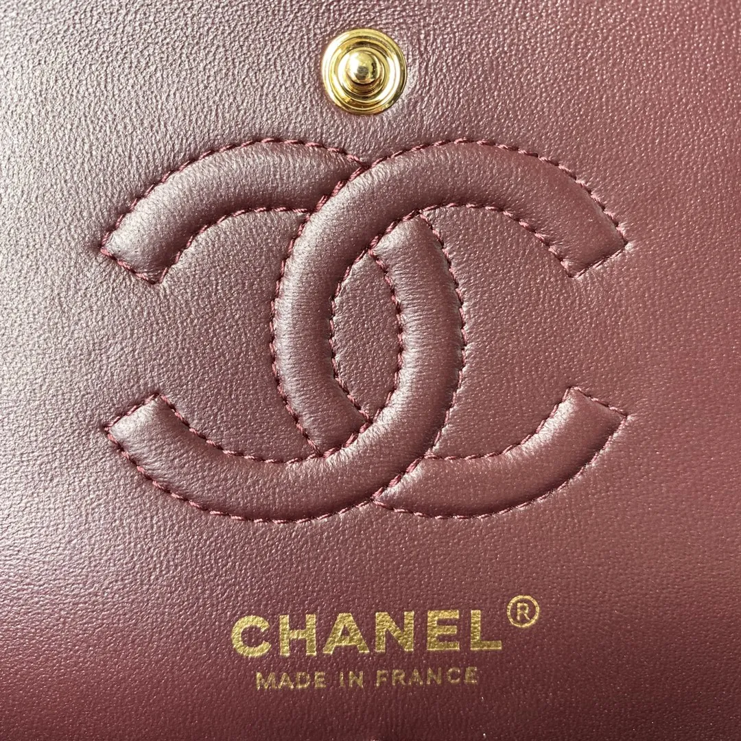 CHANEL Small Classic Flap Handbag Lambskin Gold A01113 - 图片 8
