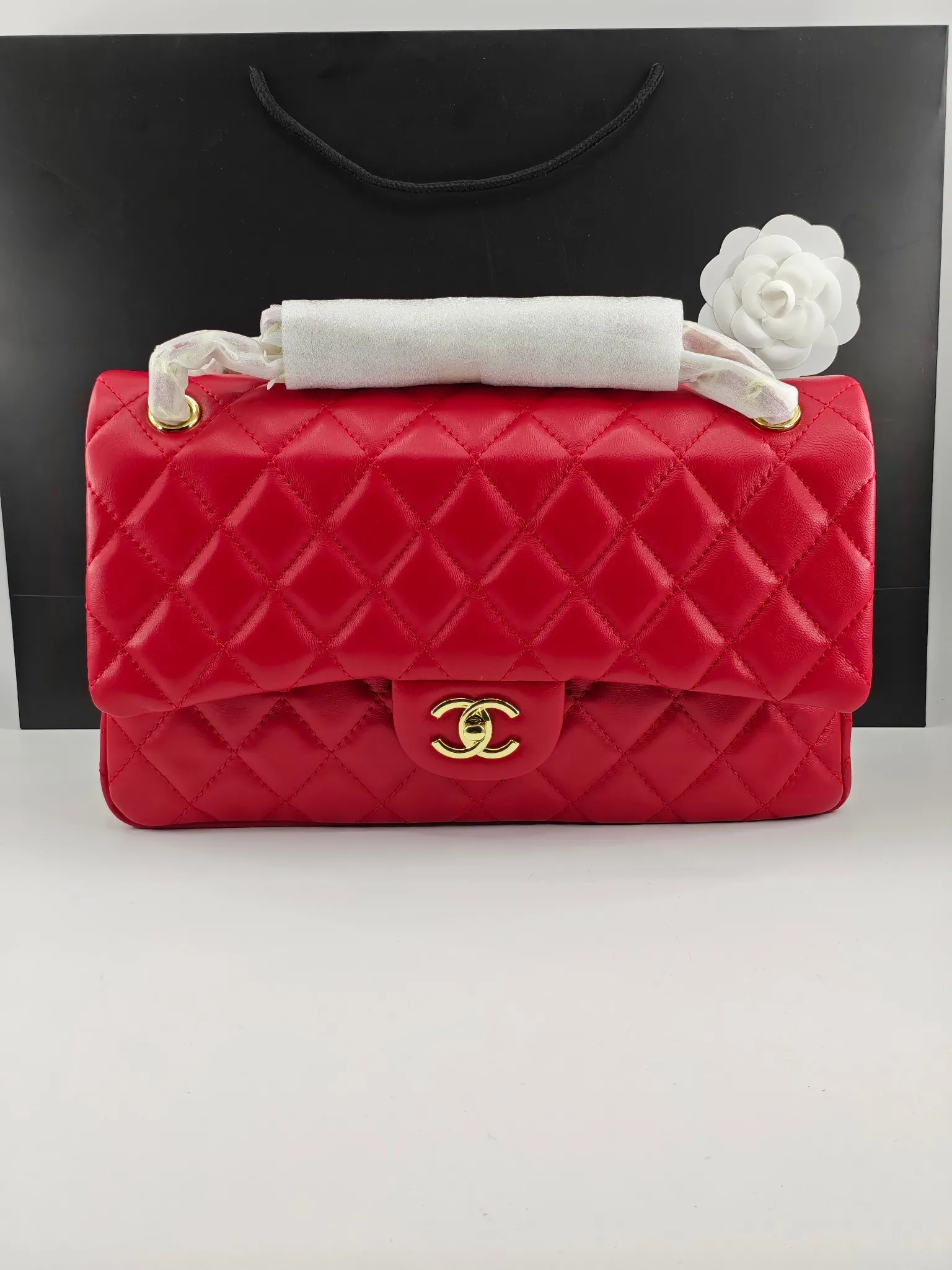 Alternative view of CHANEL Small Classic Flap Handbag Caviar Gold A01113