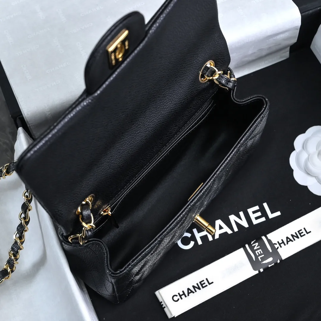 CHANEL Mini Flap Bag Caviar Gold A01116 - 图片 8