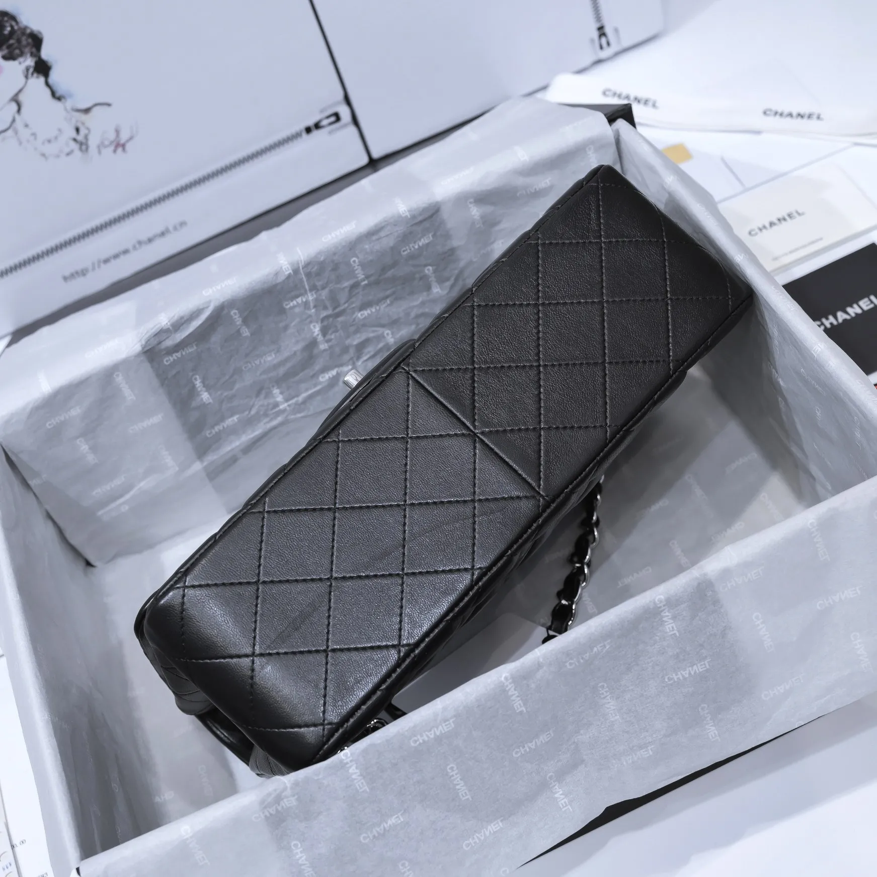 CHANEL Large Classic Flap Handbag Lambskin A58600 - 图片 5