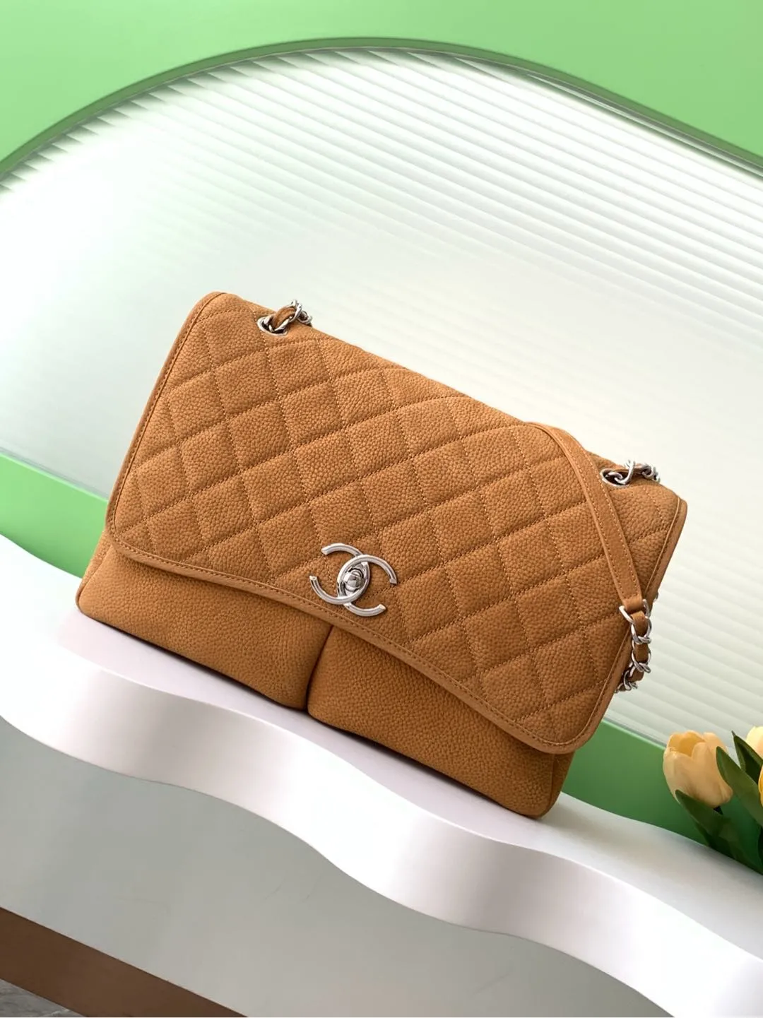 Alternative view of Chanel Vintage Calfskin Medium Flap Shoulder bag AP1000