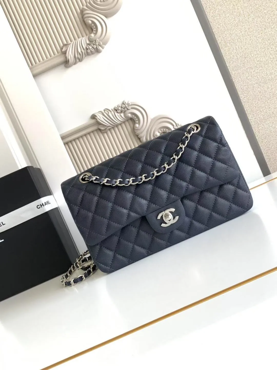 CHANEL Classic 11.12 Handbag Medium Caviar A01112 - Image 2
