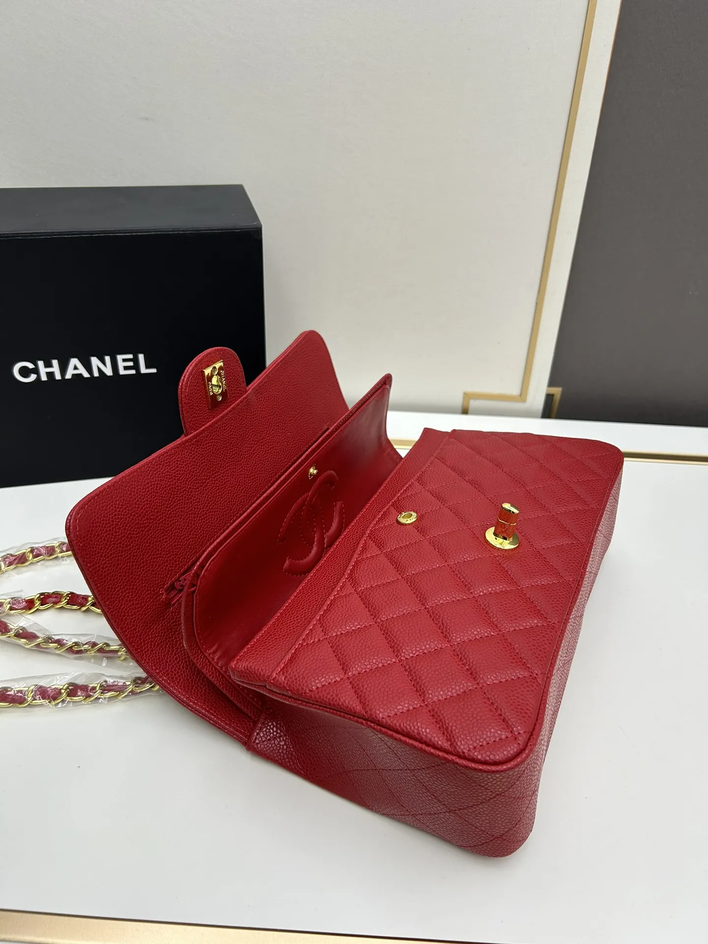 CHANEL Classic 11.12 Handbag Medium Caviar A01112 - 图片 8