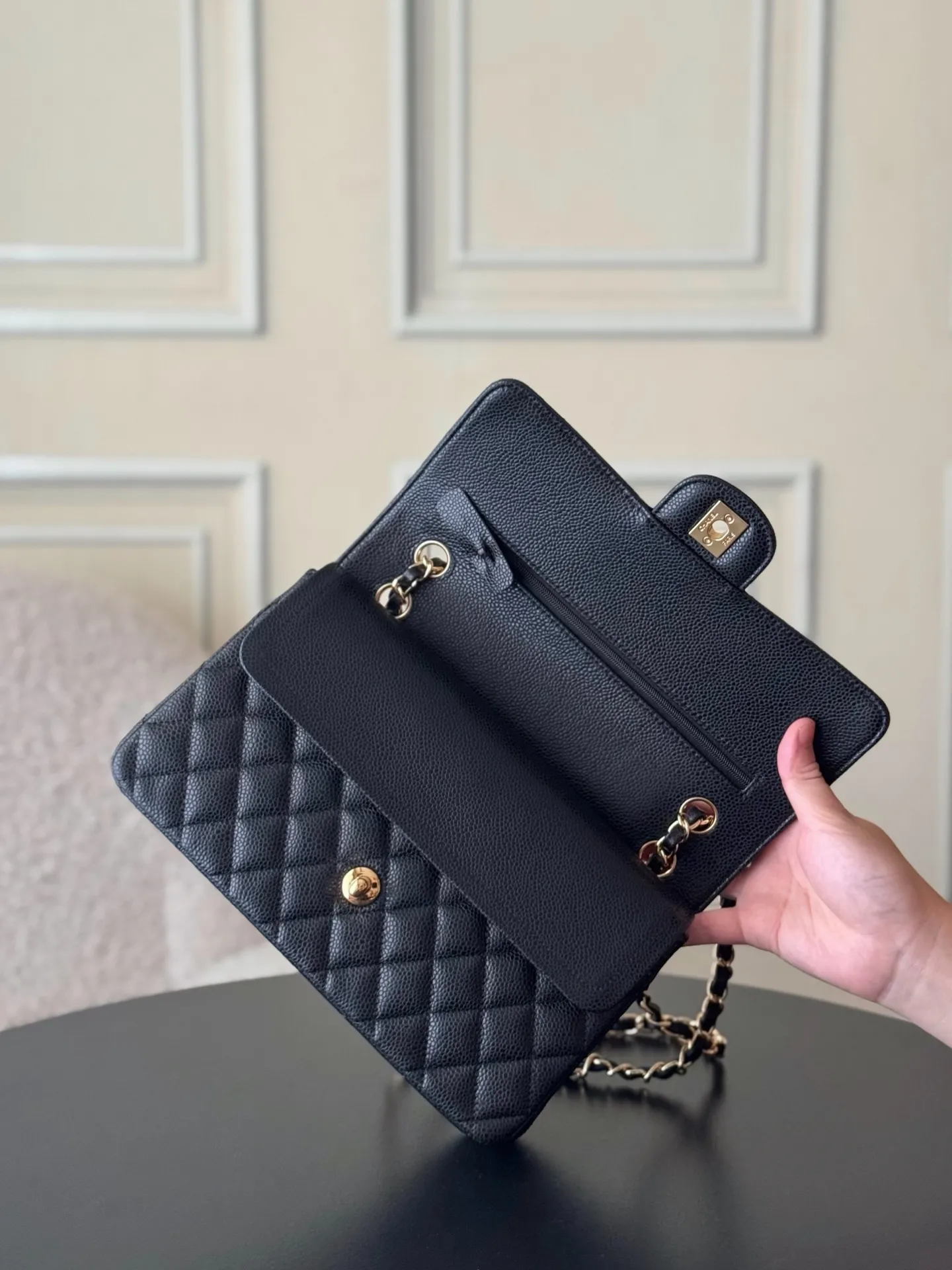 CHANEL Classic 11.12 Handbag Medium Caviar A01112 - Image 6