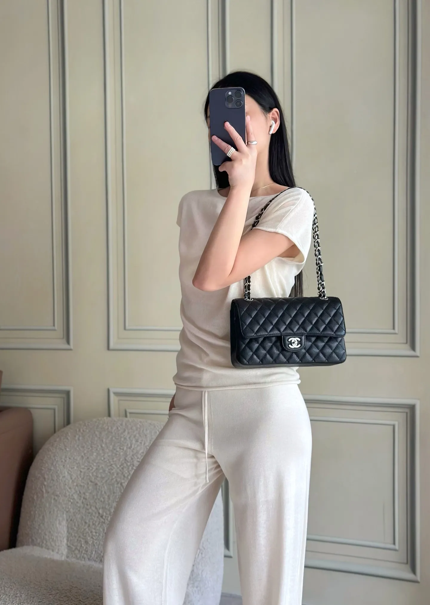 CHANEL Classic 11.12 Handbag Medium Caviar A01112 - 图片 10