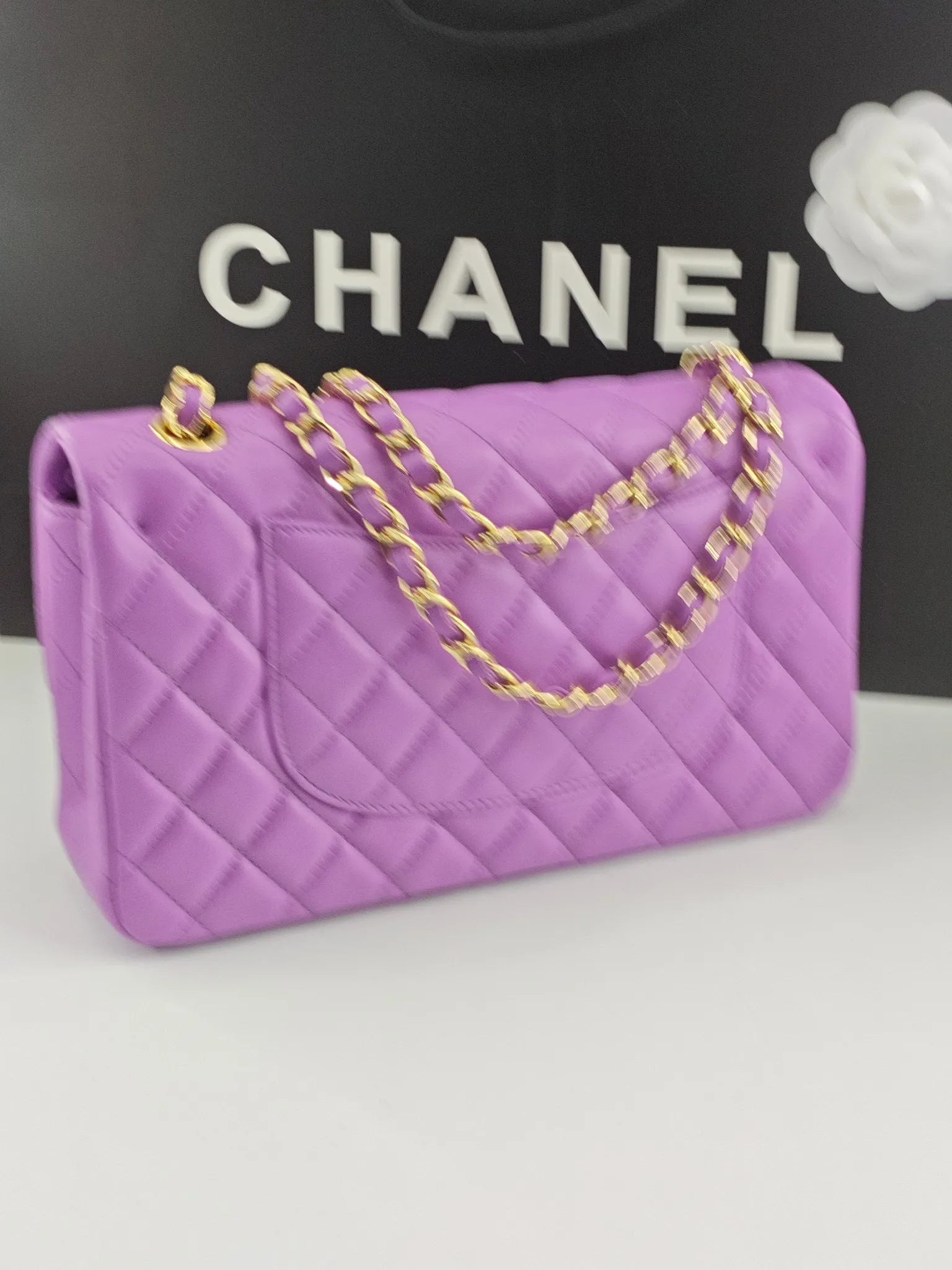 CHANEL Classic Flap Handbag Medium Lambskin Light Gold A01112 - 图片 4
