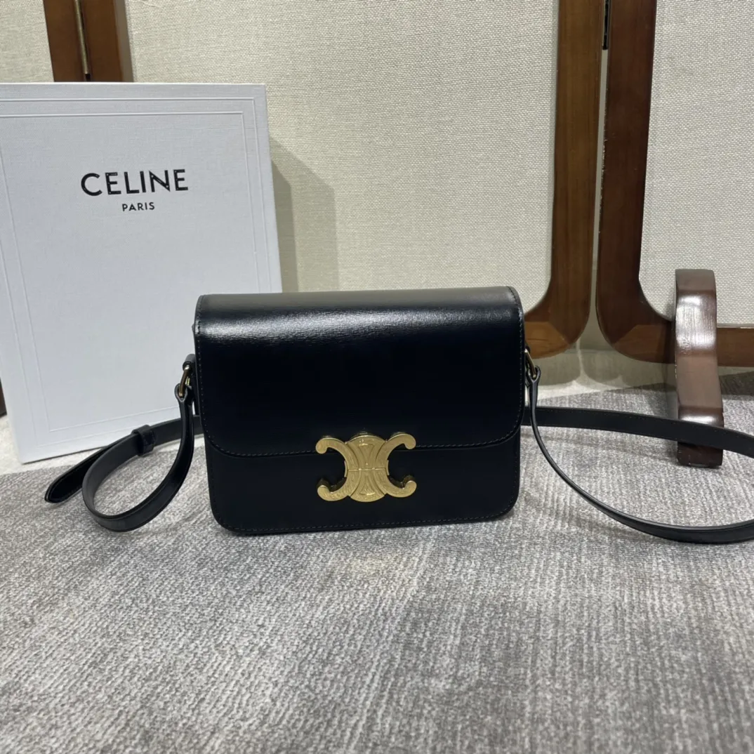 Alternative view of Celine Teen Triomphe Bag in shiny calfskin 188423