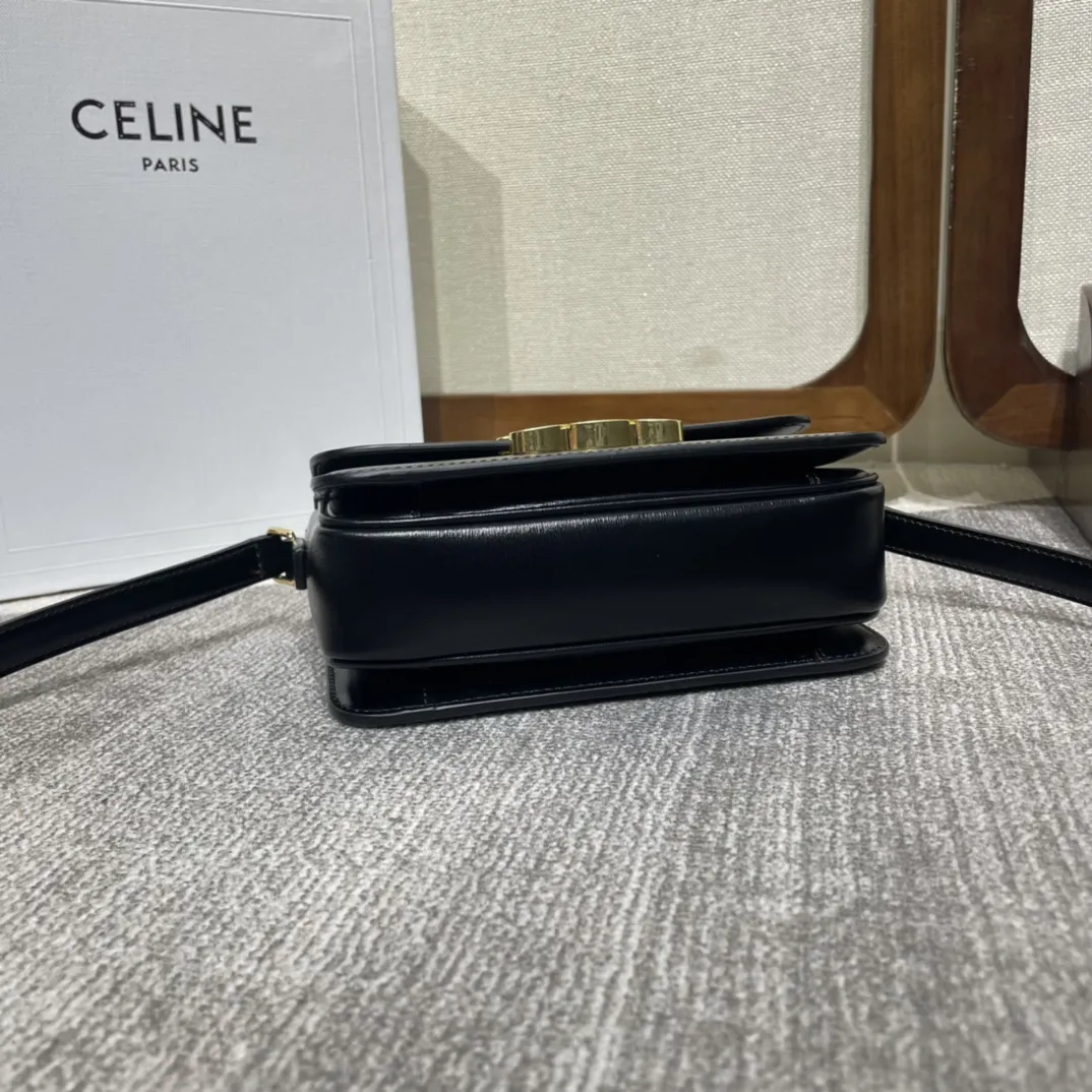 Celine Teen Triomphe Bag in shiny calfskin 188423 - Image 5