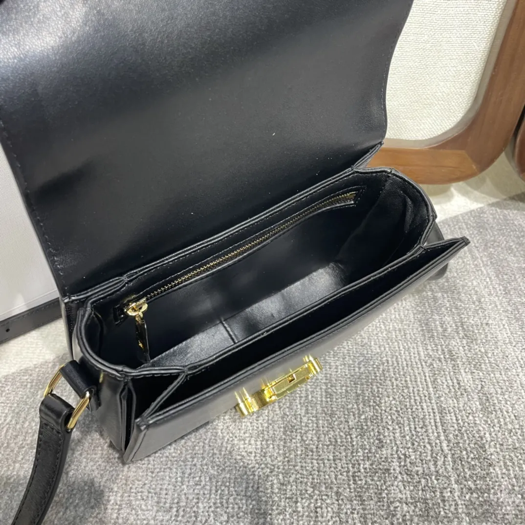 Celine Teen Triomphe Bag in shiny calfskin 188423 - Image 9