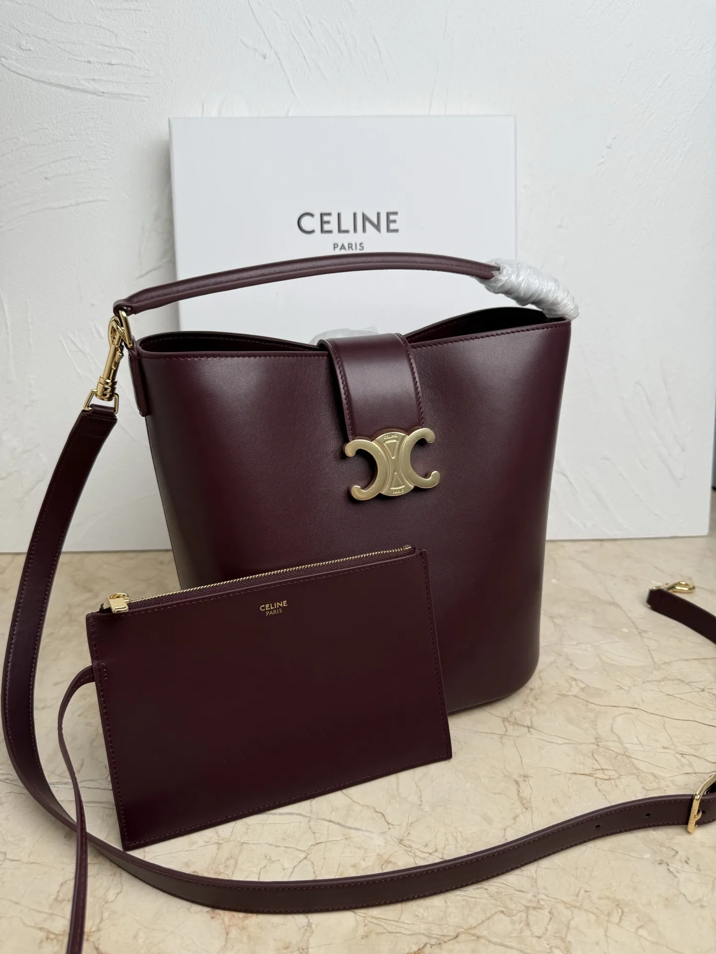Alternative view of Celine Medium Bucket Louise In Smooth Calfskin 116613FX9.18CH