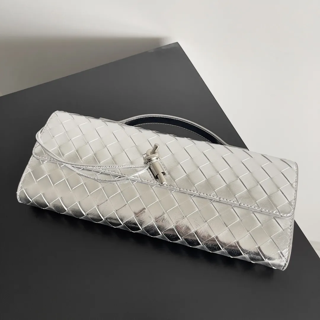 Bottega Veneta Andiamo Clutch Silver 741511 - 图片 7