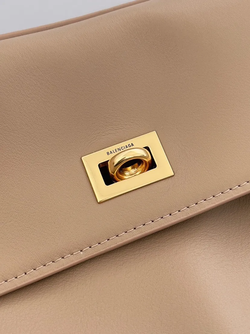 Balenciaga Women's Rodeo Handbag Medium in Latte 789772 - Image 5
