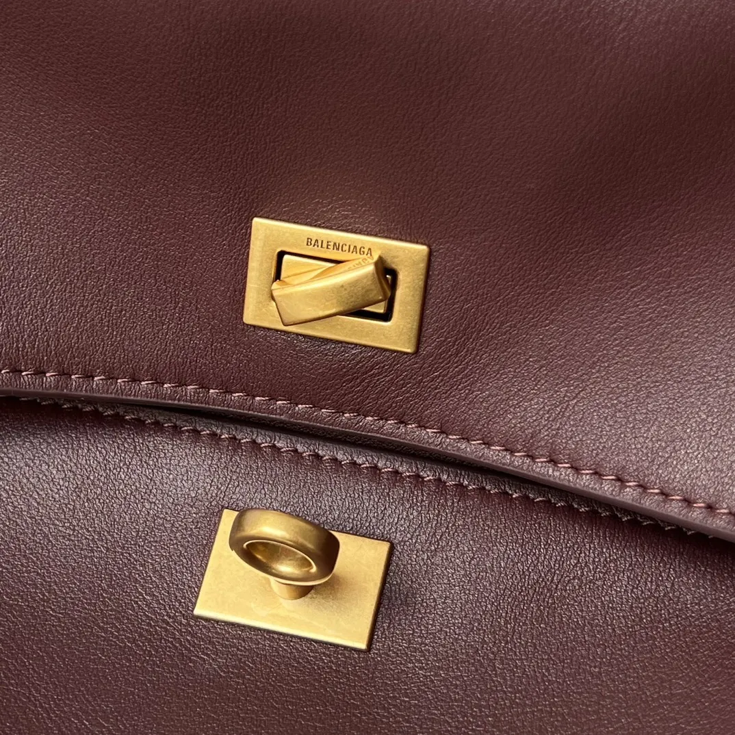 Balenciaga Women's Rodeo Handbag Medium in Burgundy 789772 - Image 9