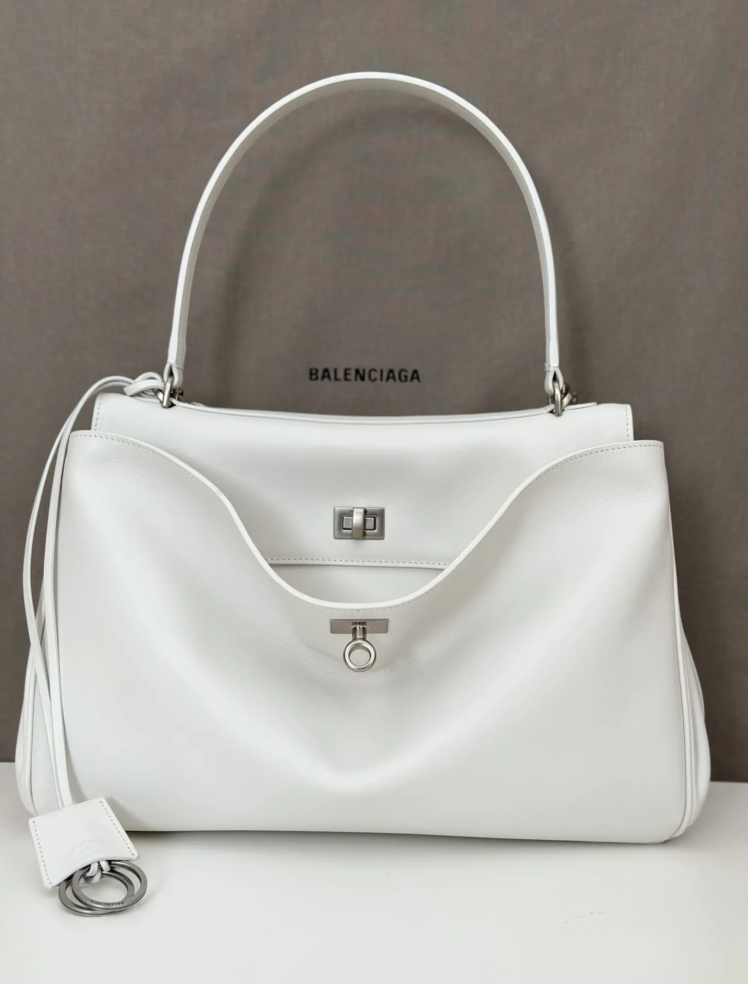Alternative view of Balenciaga Women's Rodeo Handbag Medium in White 789772