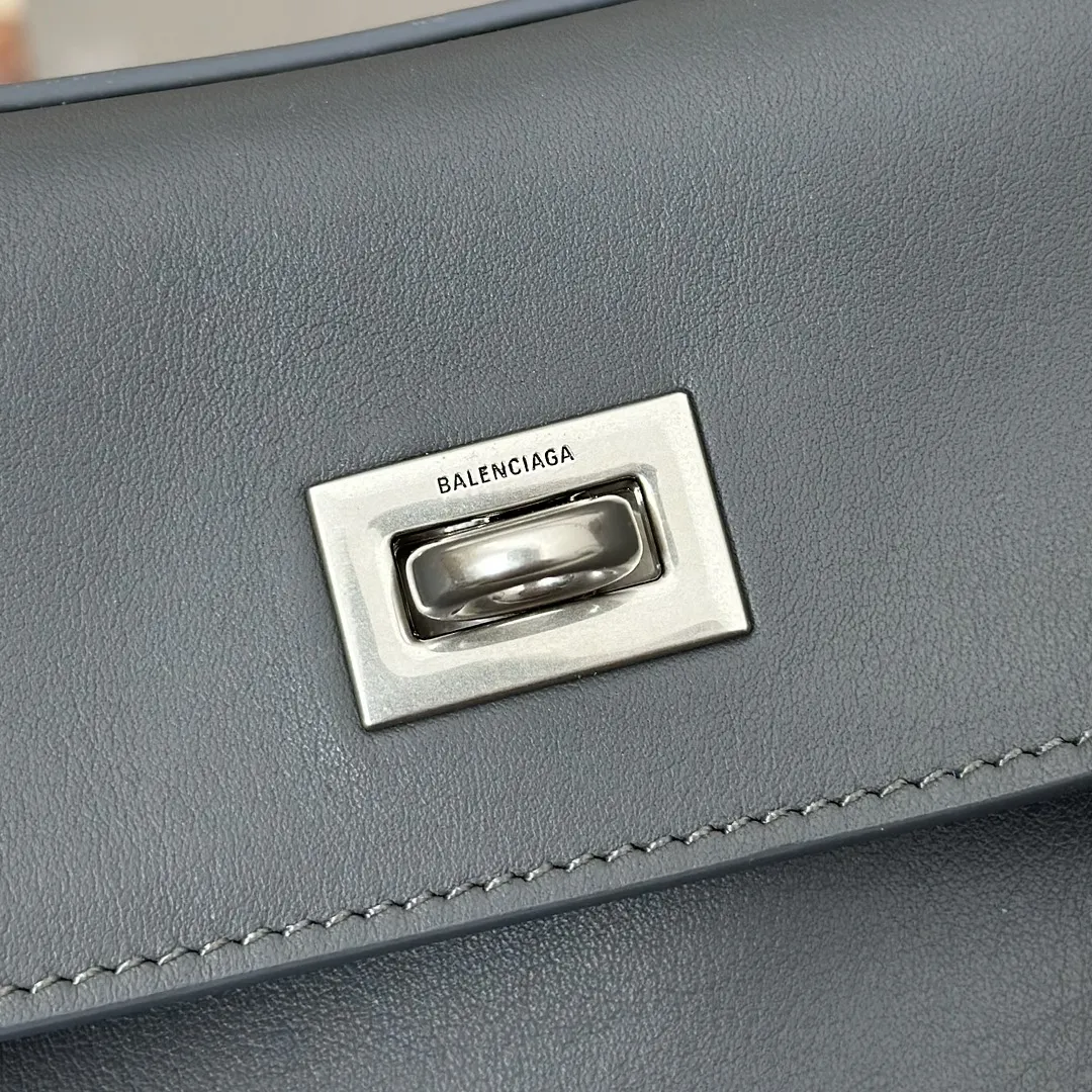 Balenciaga Women's Rodeo Handbag Medium in Grey 789772 - Image 7