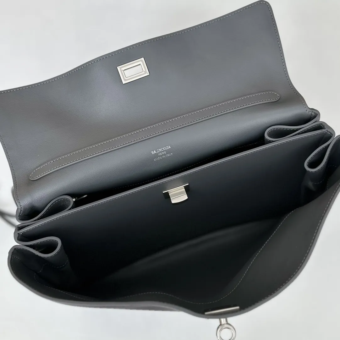 Balenciaga Women's Rodeo Handbag Medium in Grey 789772 - Image 9