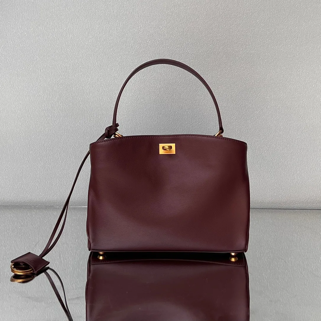 Balenciaga Women's Rodeo Handbag Small in Dark Burgundy 789779 - Image 3