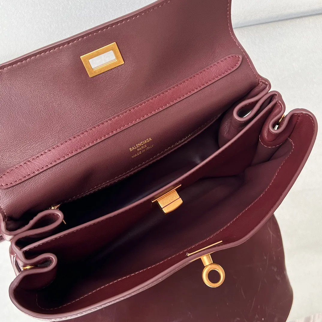 Balenciaga Women's Rodeo Handbag Small in Dark Burgundy 789779 - Image 7