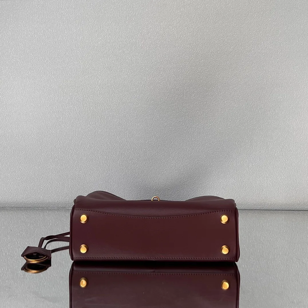 Balenciaga Women's Rodeo Handbag Small in Dark Burgundy 789779 - Image 8