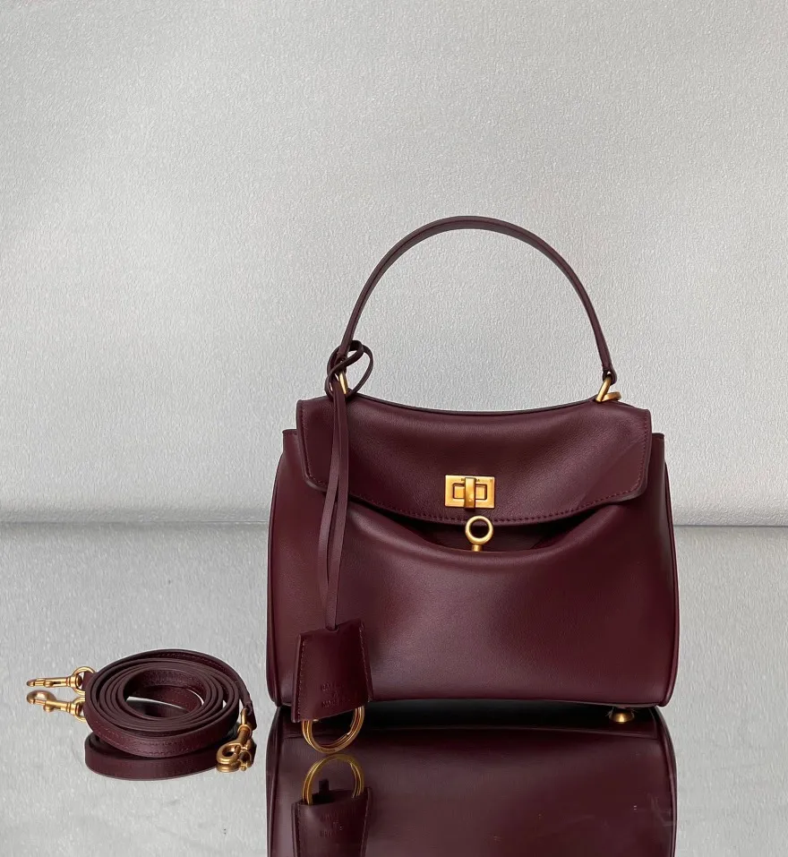 Alternative view of Balenciaga Women's Rodeo Handbag Mini in Dark Burgundy 795456