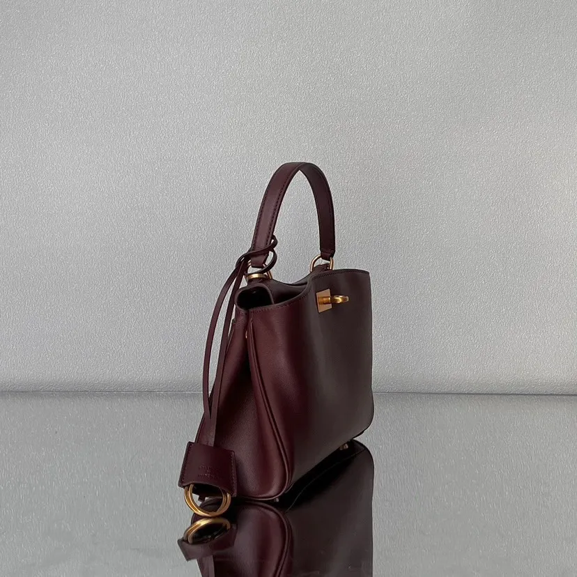 Balenciaga Women's Rodeo Handbag Mini in Dark Burgundy 795456 - Image 5