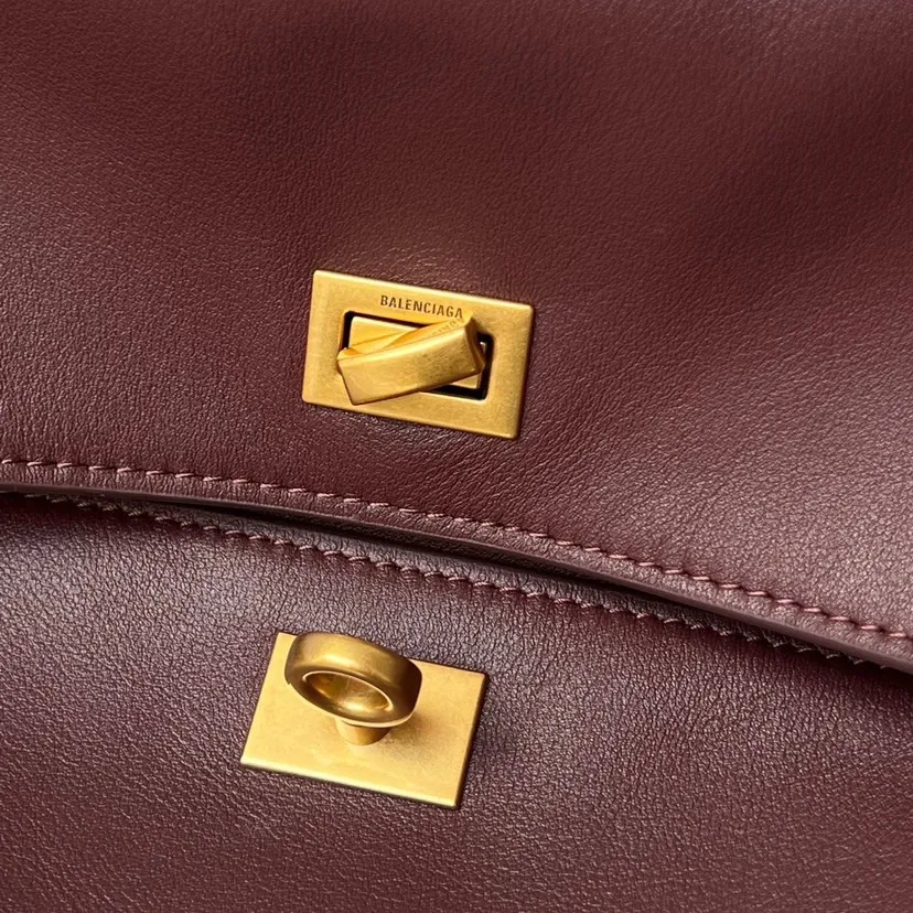 Balenciaga Women's Rodeo Handbag Mini in Dark Burgundy 795456 - Image 10