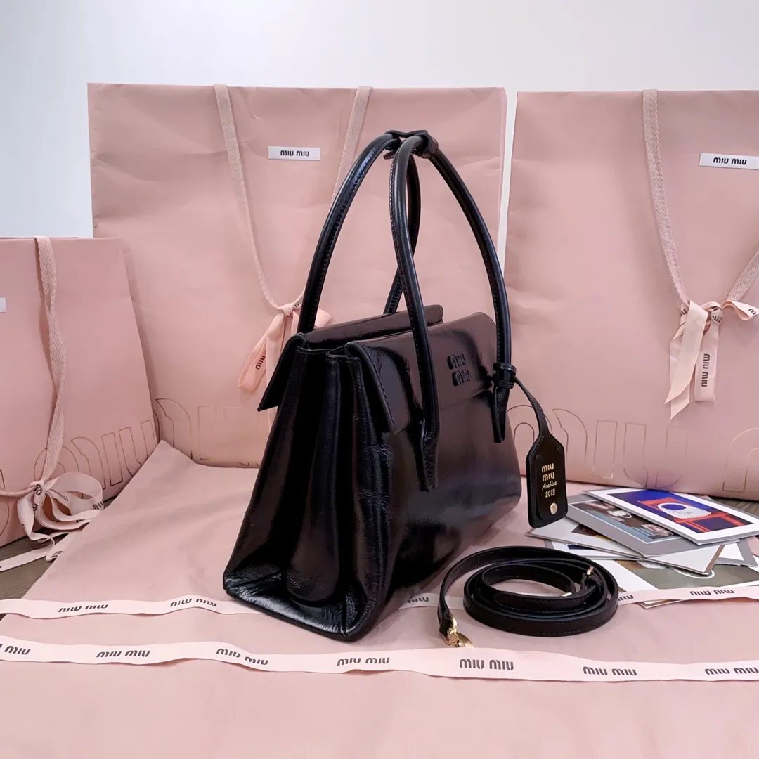 MiuMiu Solitaire shiny leather bag 5BA302 - 图片 3