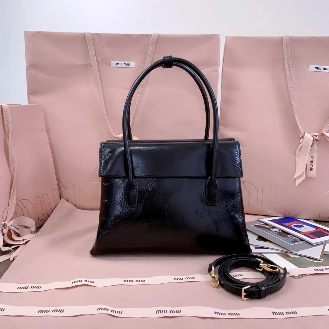 MiuMiu Solitaire shiny leather bag 5BA302 - 图片 4