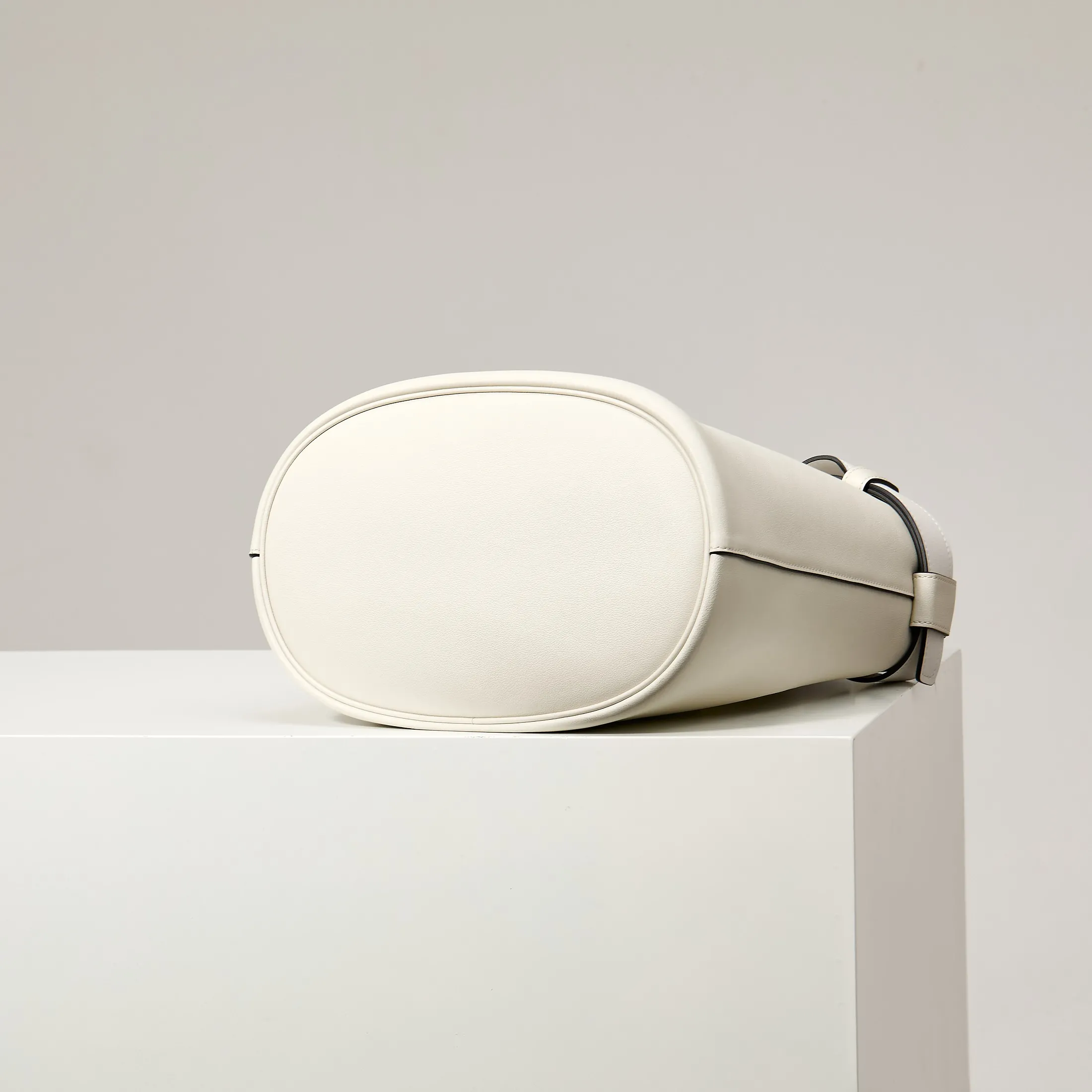 Prada Buckle Leather Bucket Bag With Belt 1BE085 - Image 4