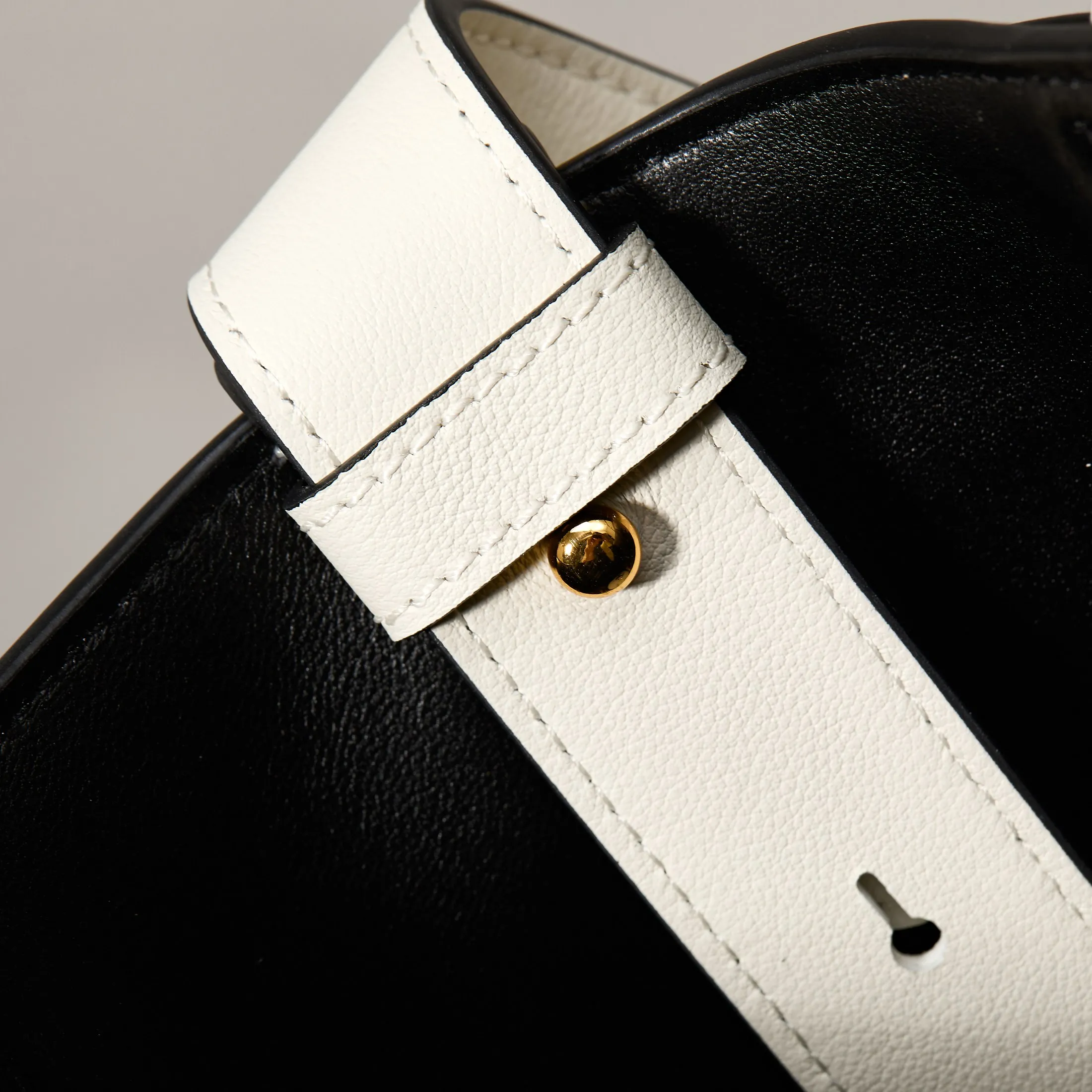 Prada Buckle Leather Bucket Bag With Belt 1BE085 - Image 7