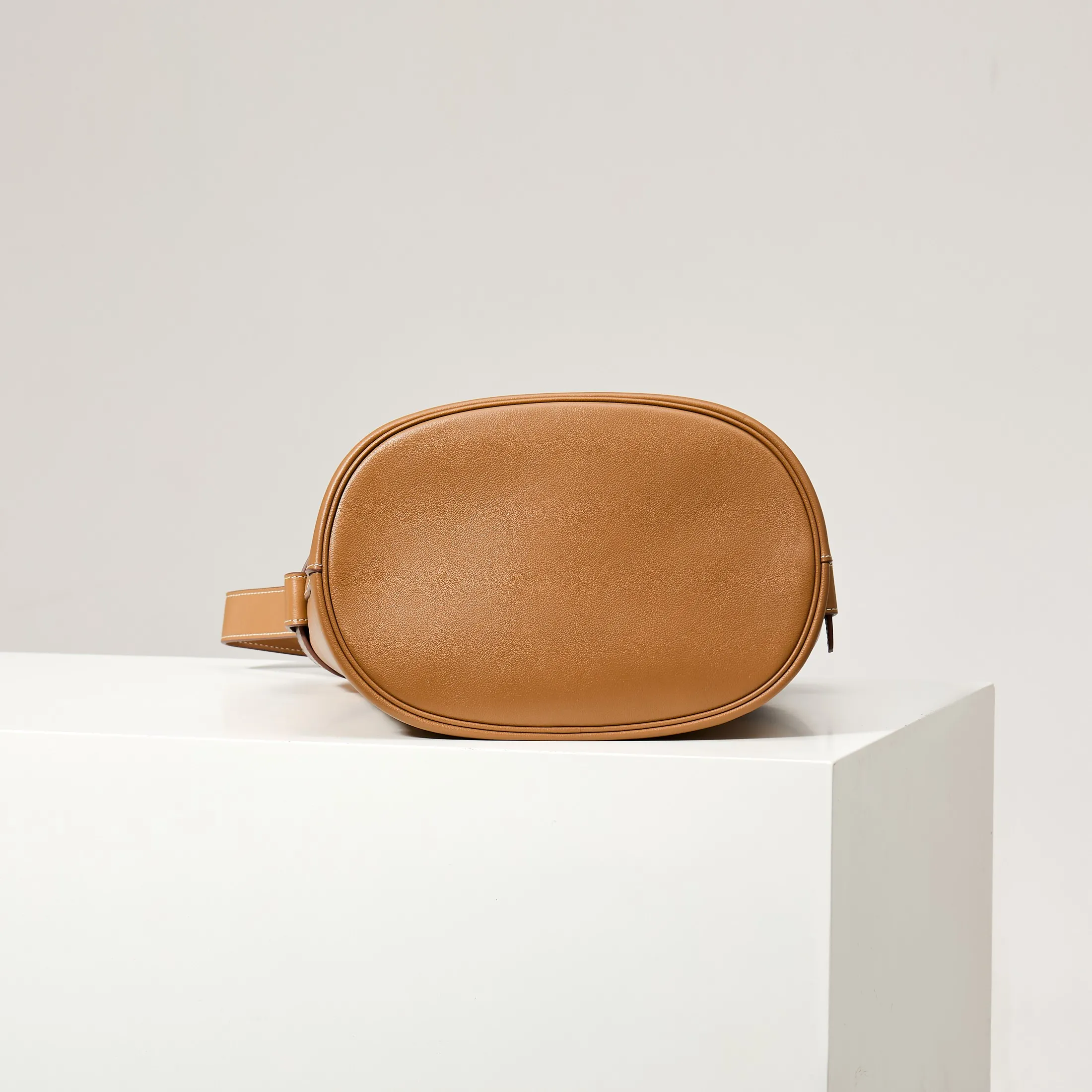 Prada Buckle Leather Bucket Bag With Belt 1BE085 - Image 5