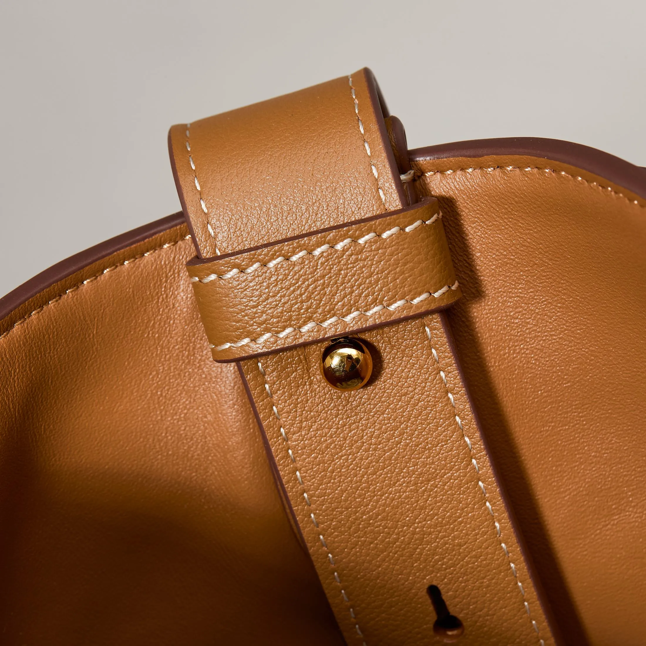 Prada Buckle Leather Bucket Bag With Belt 1BE085 - Image 7