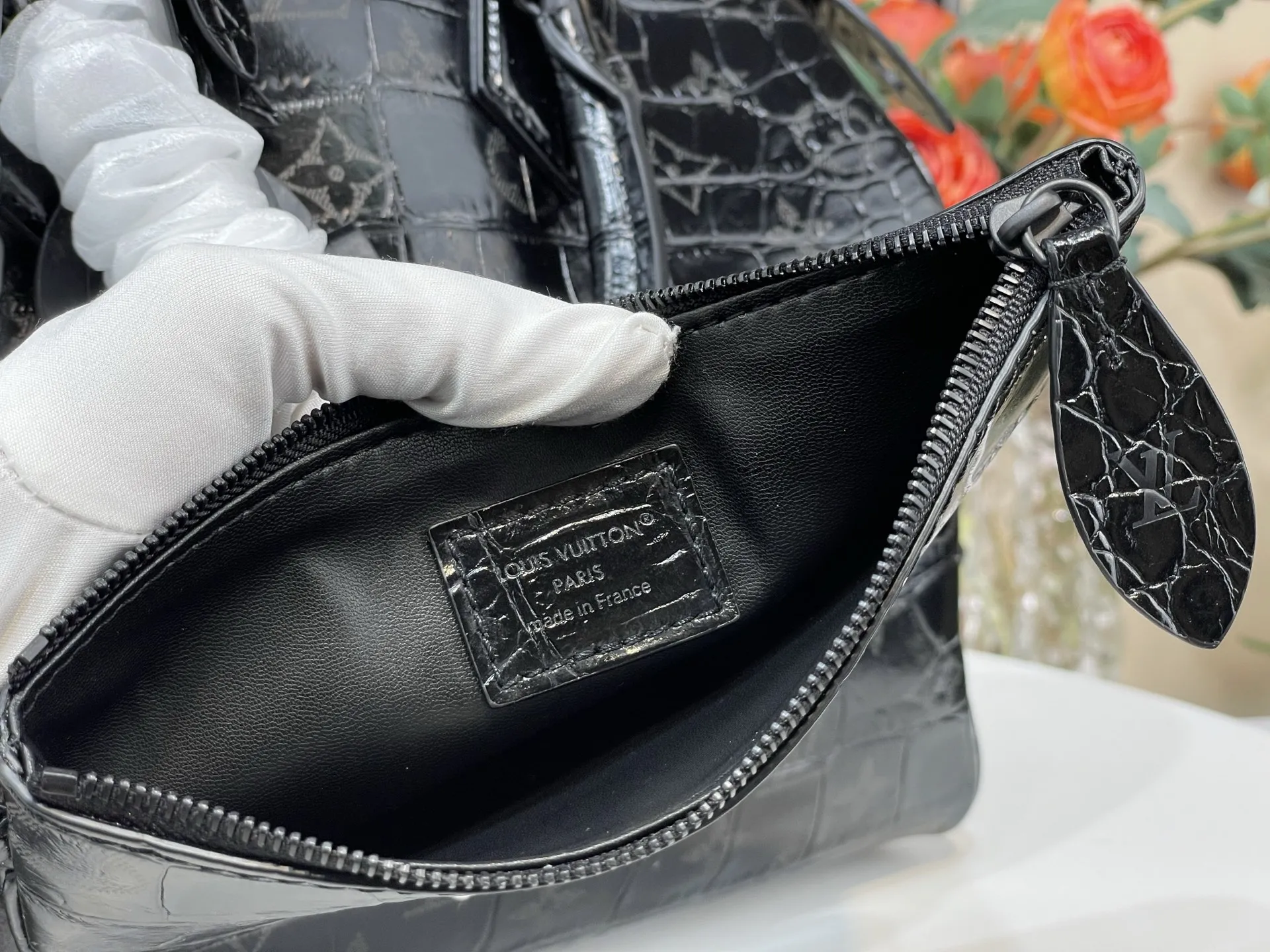 Louis Vuitton Speedy P9 Bandouli??re 30 Monogram Crocodile-Embossed Cowhide M11064 - 图片 9