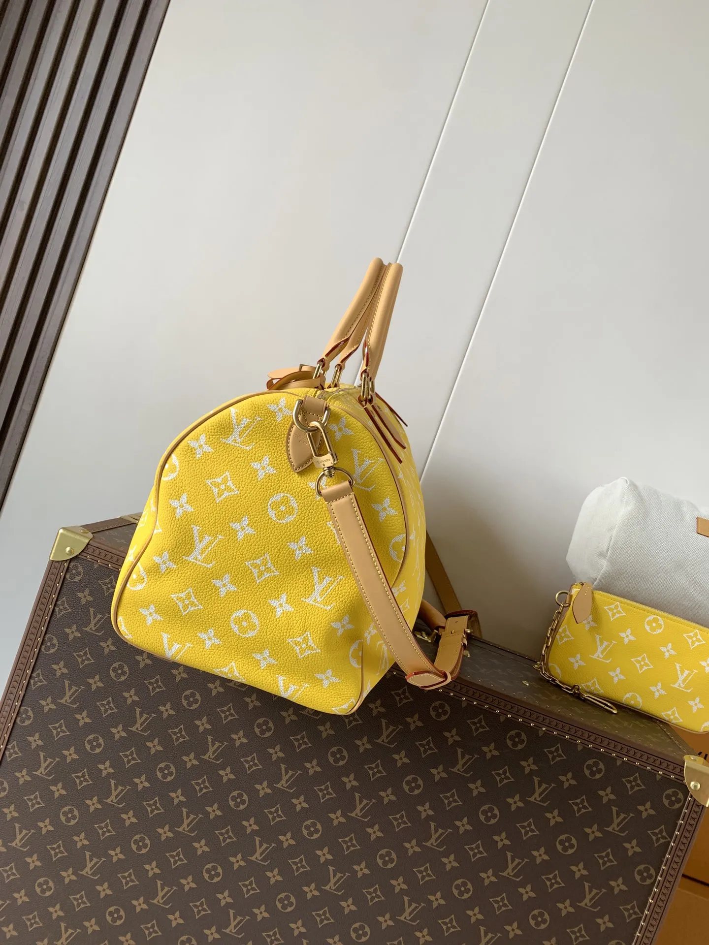Louis Vuitton Speedy P9 Bandouli??re 40 Monogram Ostrich-Embossed Cowhide M24417 - 图片 3