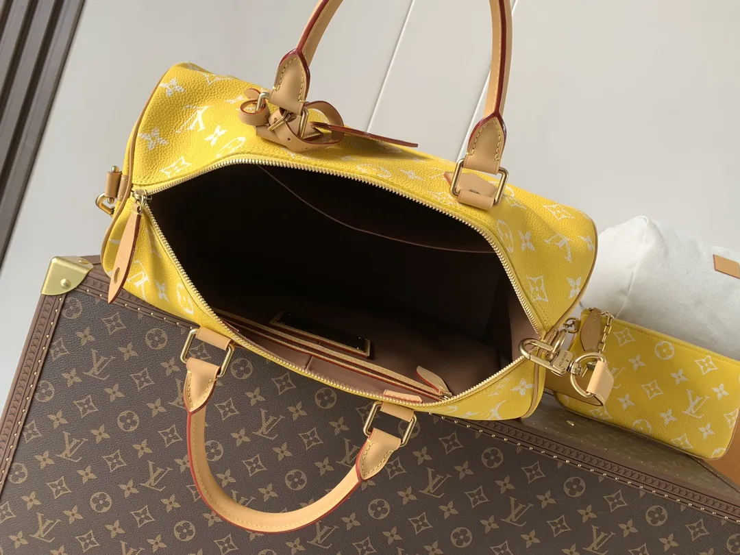 Louis Vuitton Speedy P9 Bandouli??re 40 Monogram Ostrich-Embossed Cowhide M24417 - 图片 9