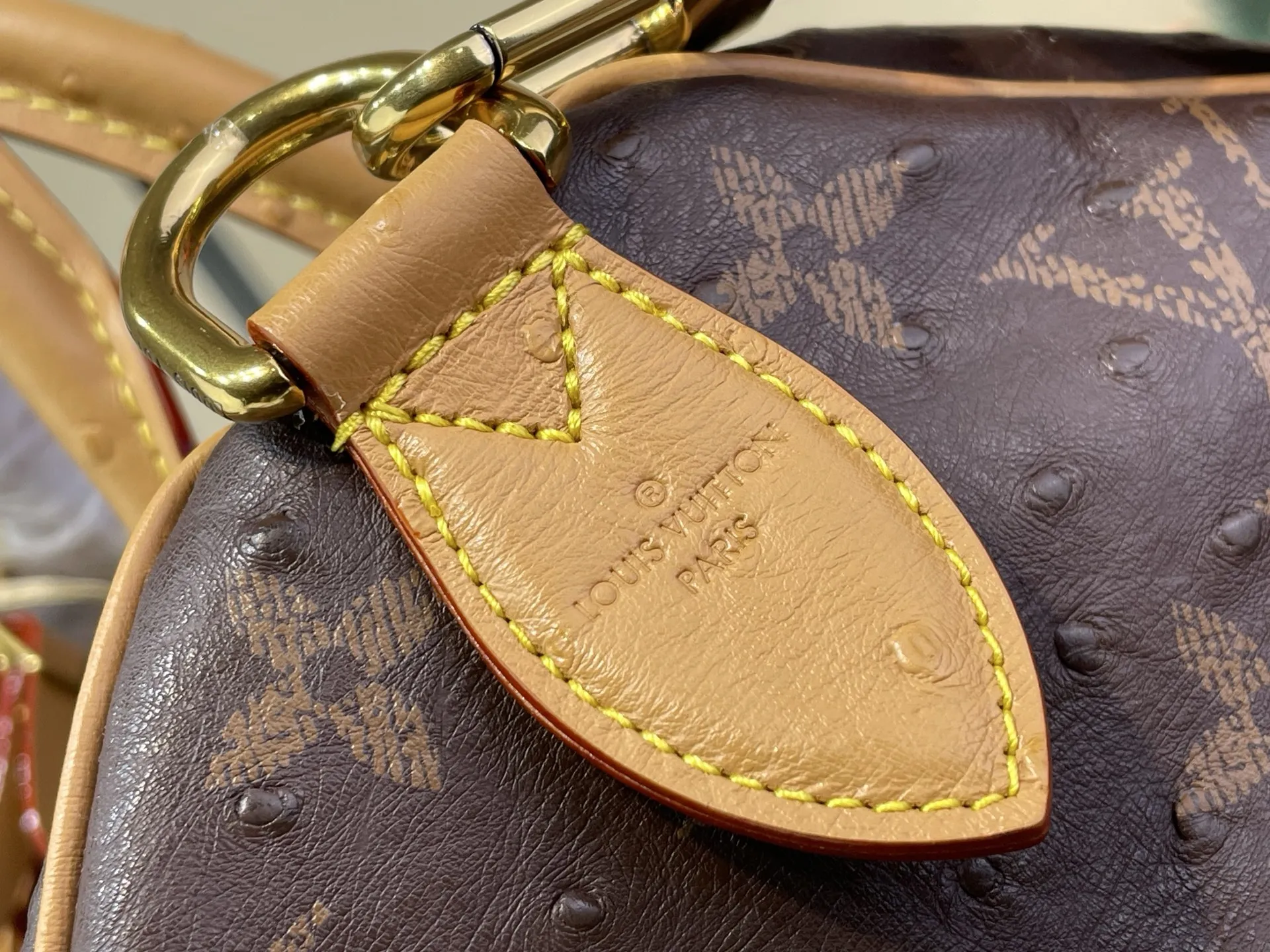 Louis Vuitton Speedy P9 Bandouli??re 40 Monogram Ostrich-Embossed Cowhide M24417 - Image 10