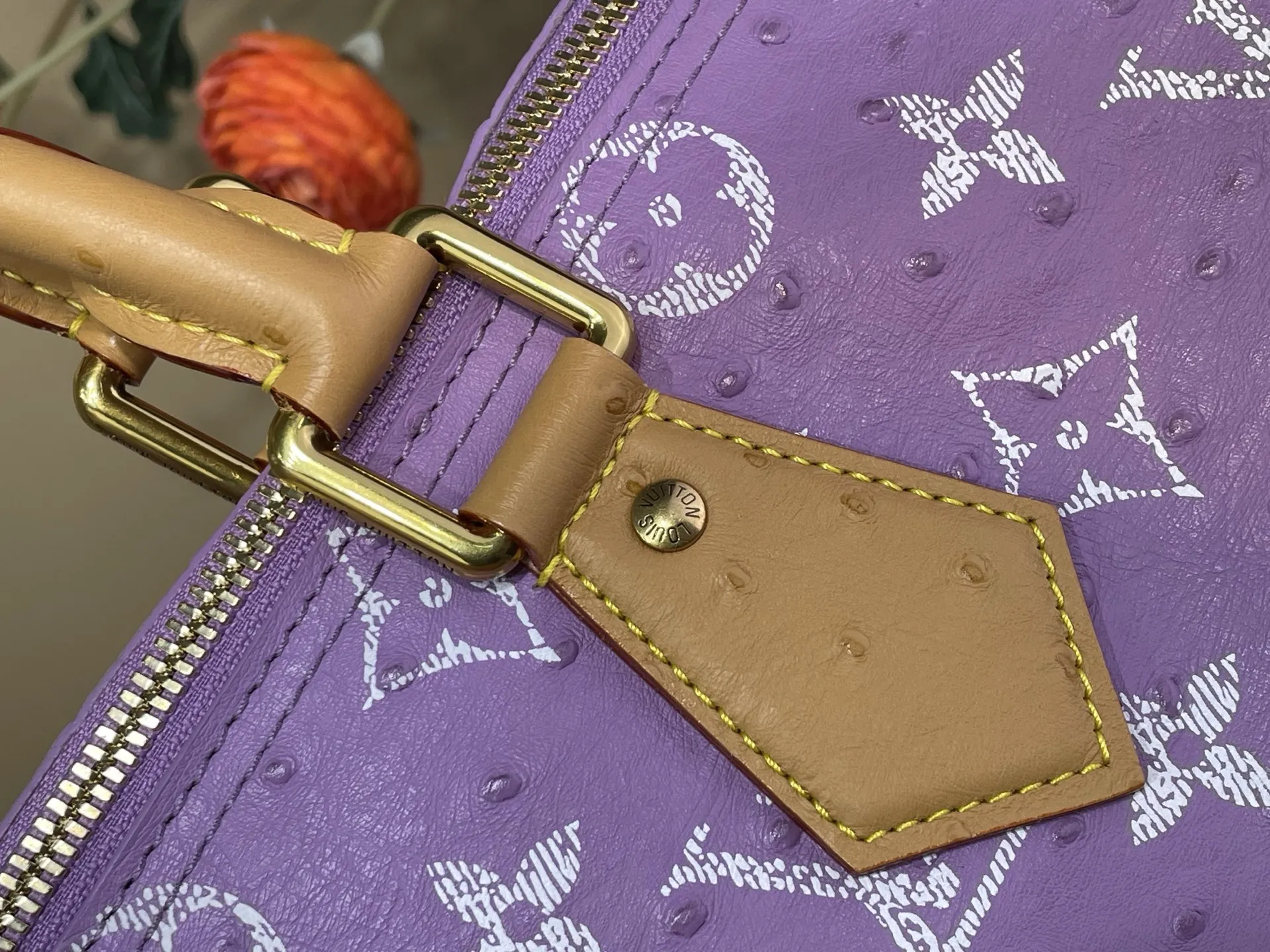 Louis Vuitton Speedy P9 Bandouli??re 40 Monogram Ostrich-Embossed Cowhide M24417 - Image 11