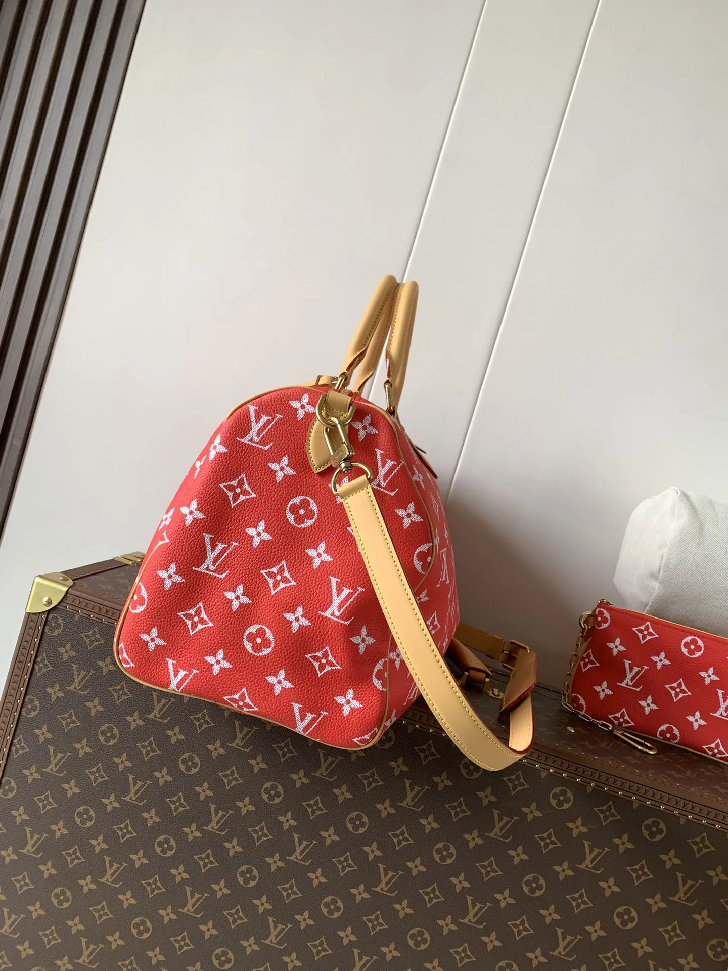 Louis Vuitton Speedy P9 Bandouli??re 40 Monogram Ostrich-Embossed Cowhide M24417 - Image 3