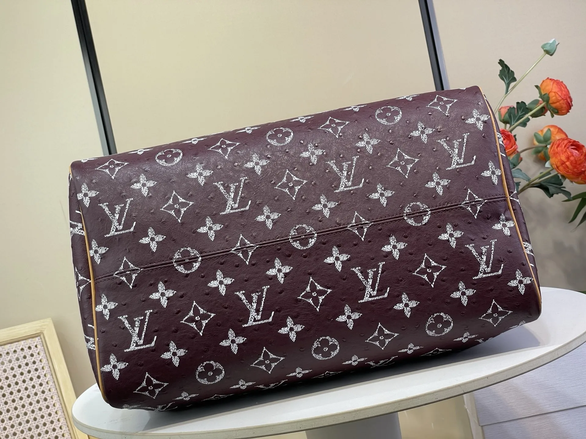 Louis Vuitton Speedy P9 Bandouli??re 40 Monogram Ostrich-Embossed Cowhide M24417 - 图片 5